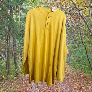 NWT Vintage Outdoor Urban Terrain 100%’Cotton Henley Long Sleeve Shirt Men’s XL